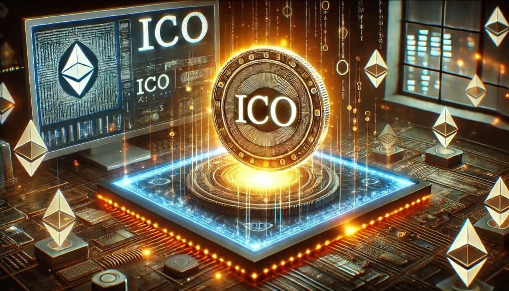 A digital marketplace bustling with tokens trading on large holographic screens, investors engaged in trading, and dynamic lighting and energy, representing liquidity and an active trading cryptocurrency public.