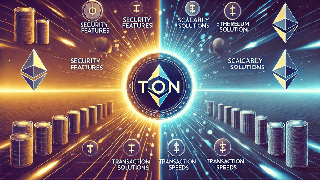 Comparing TON with other blockchains like Ethereum and Solana, emphasizing security features, scalability solutions, and transaction speeds.