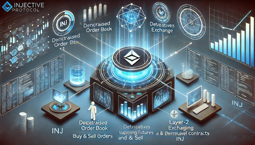 Decentralized exchange with order book, derivatives, and staking, powered by Injective Protocol.