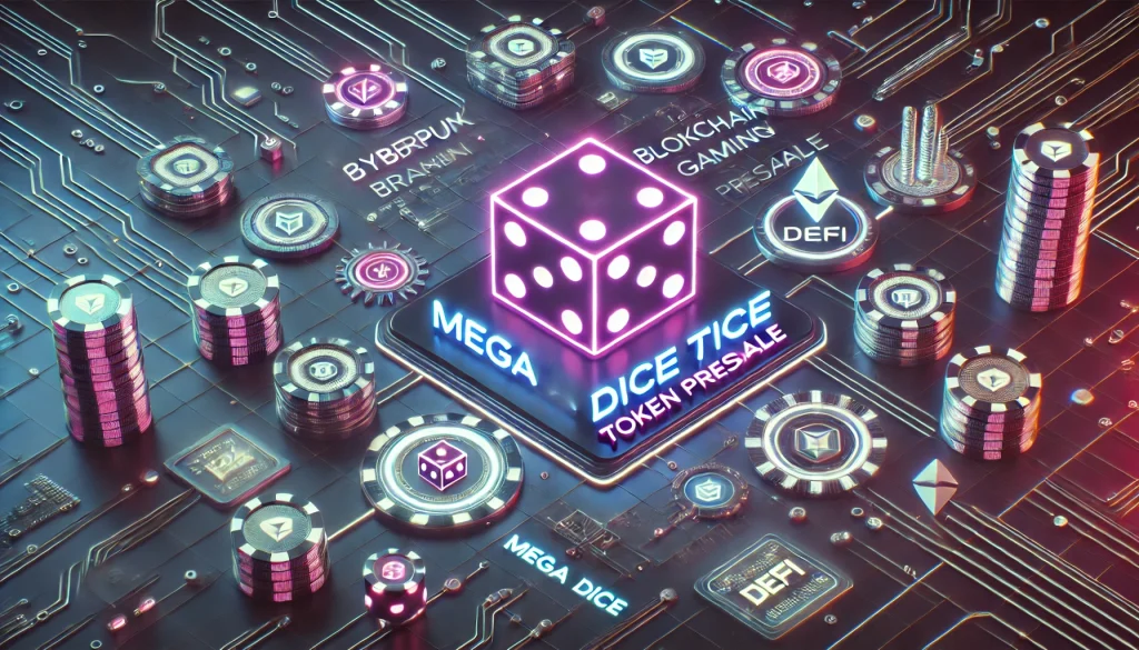 Mega Dice Token presale for blockchain gaming and DeFi integration.