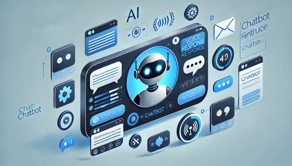 The AI interface showing chatbot features