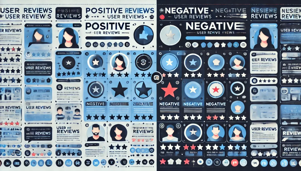 Positive and negative user reviews of the product from various platforms