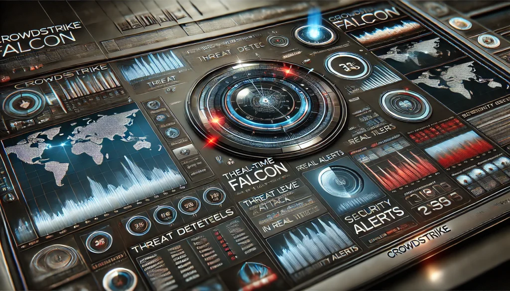 CrowdStrike Falcon's dashboard showing real-time threat detection and monitoring