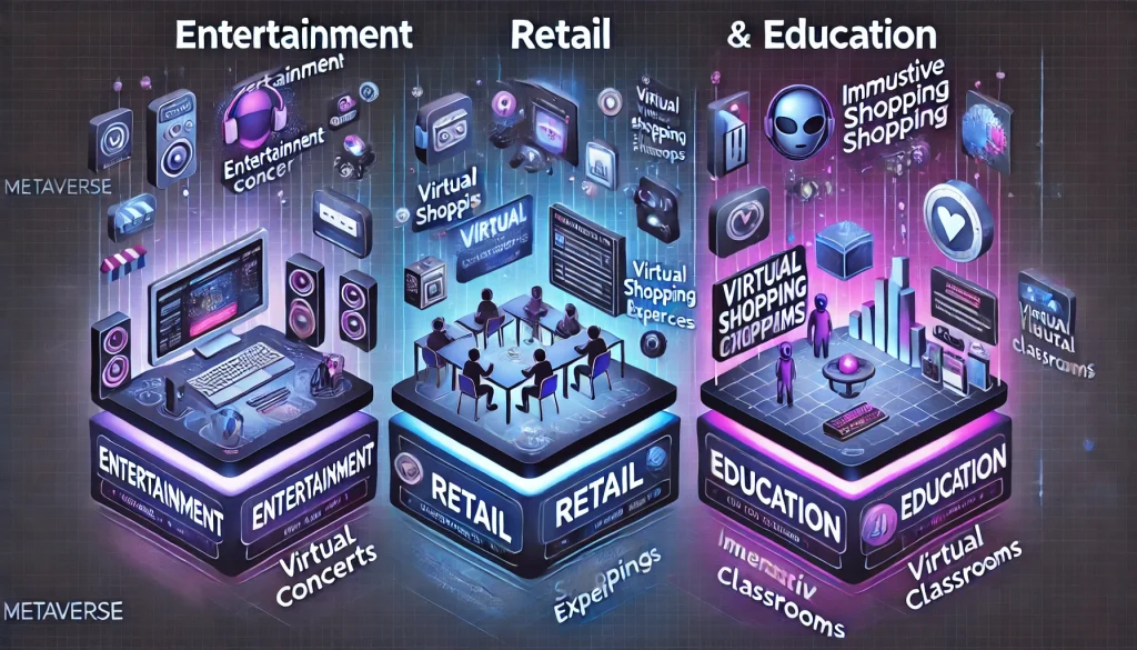 Metaverse's influence on entertainment, retail, and education