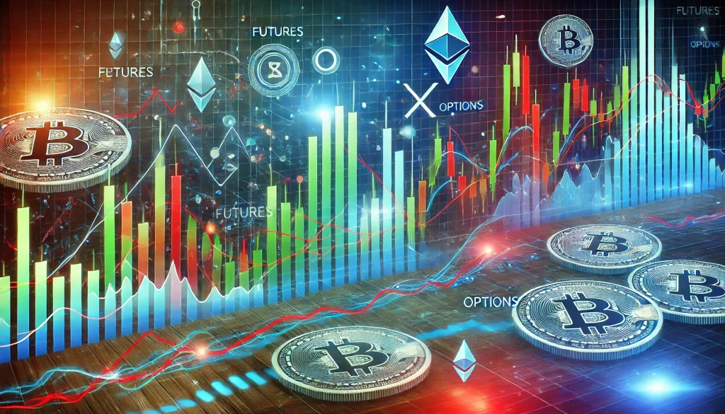 Illustration showing how derivatives trading affects cryptocurrency price movements and market stability