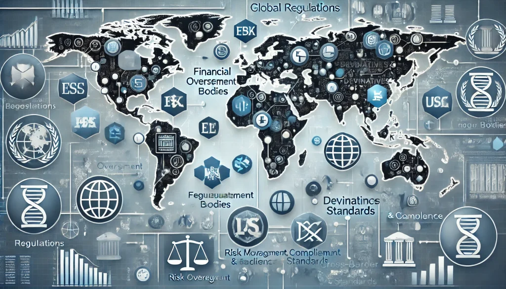 Visual representation of global regulations impacting the derivatives trading