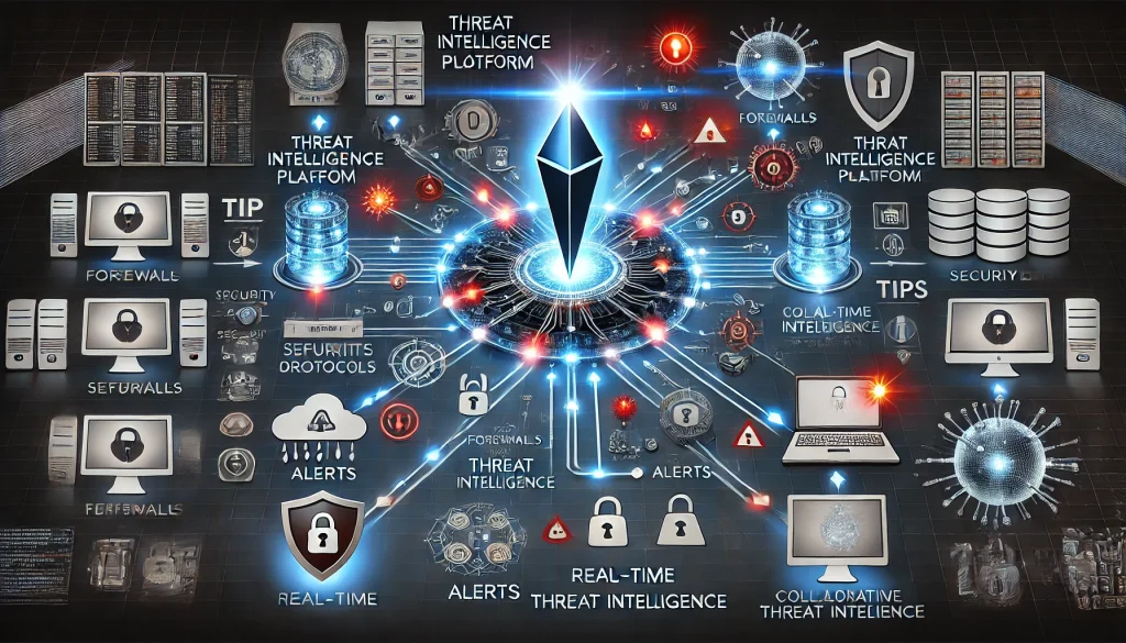 Graphic depicting how organizations use TIPs to enhance cybersecurity.