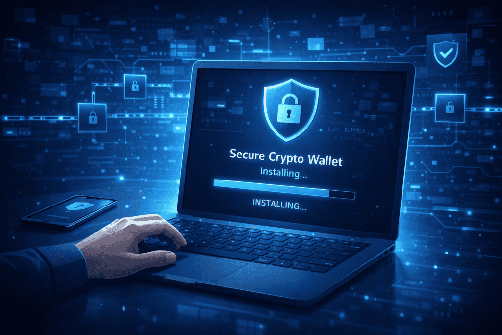 Privacy-coin comparison dashboard showing three panels with charts and feature checklists.
