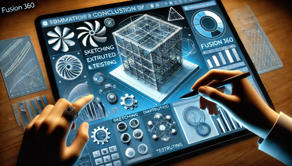 3D model with adjustable parameters in Fusion 360, showcasing flexibility and accuracy in parametric design