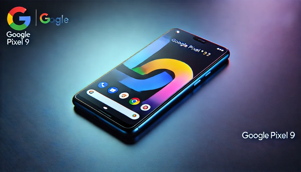 A sleek Google Pixel 9 smartphone displaying its vibrant screen, representing its design and appeal.