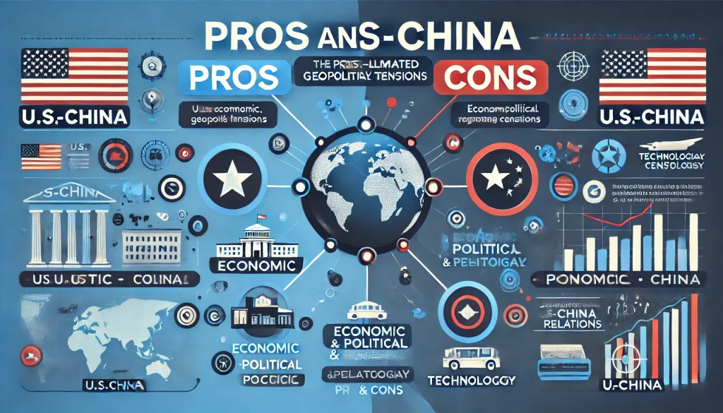 A comparison table displaying the pros and cons of decoupling from China.