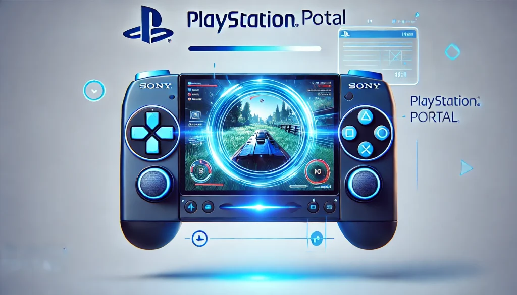 PlayStation Portal handheld device displaying a game screen.