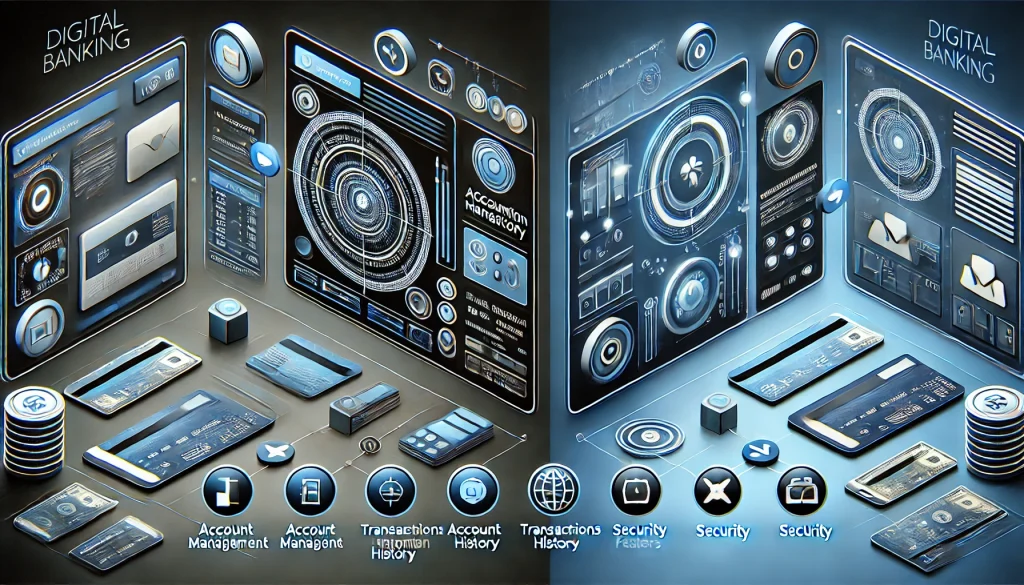 Side-by-side comparison of digital banking platforms.