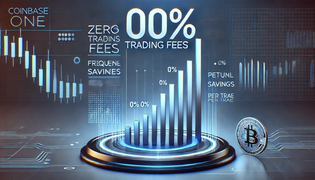 Savings from zero trading fees displayed in a chart for frequent traders using Coinbase One.