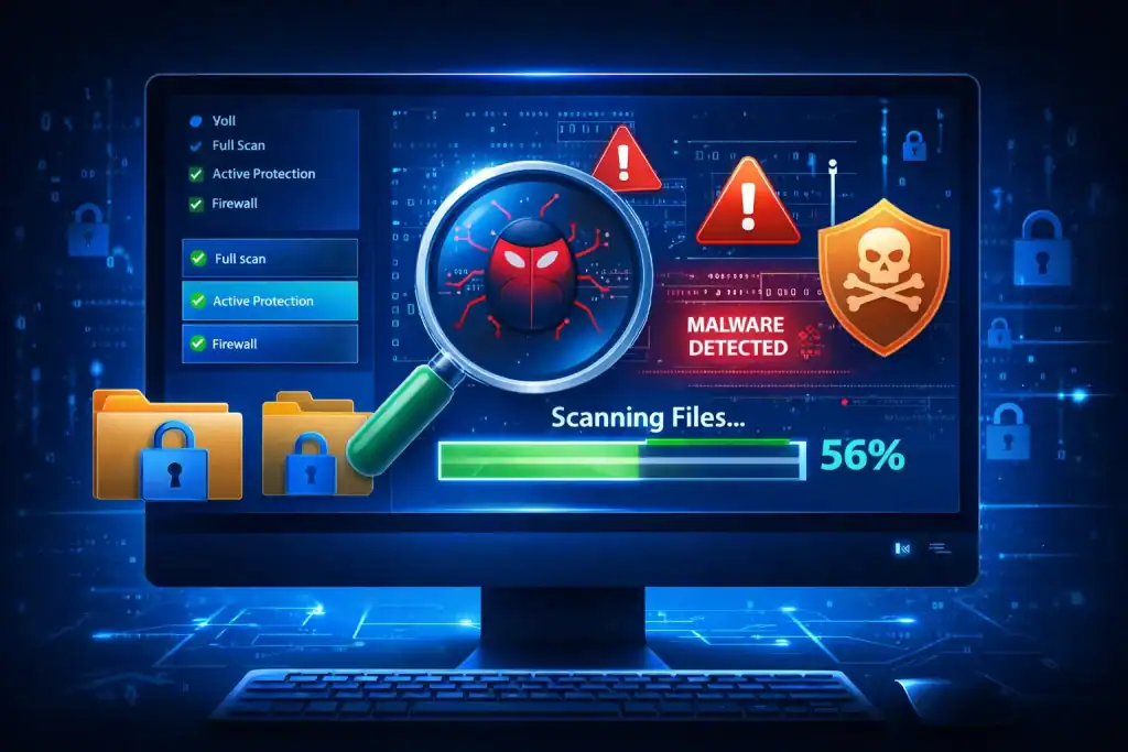 Antivirus protection scanning computer files