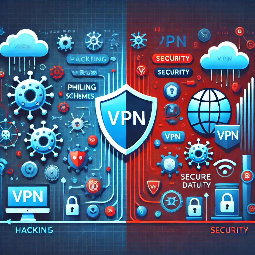 해킹의 진화 및 VPN 보안 기능.