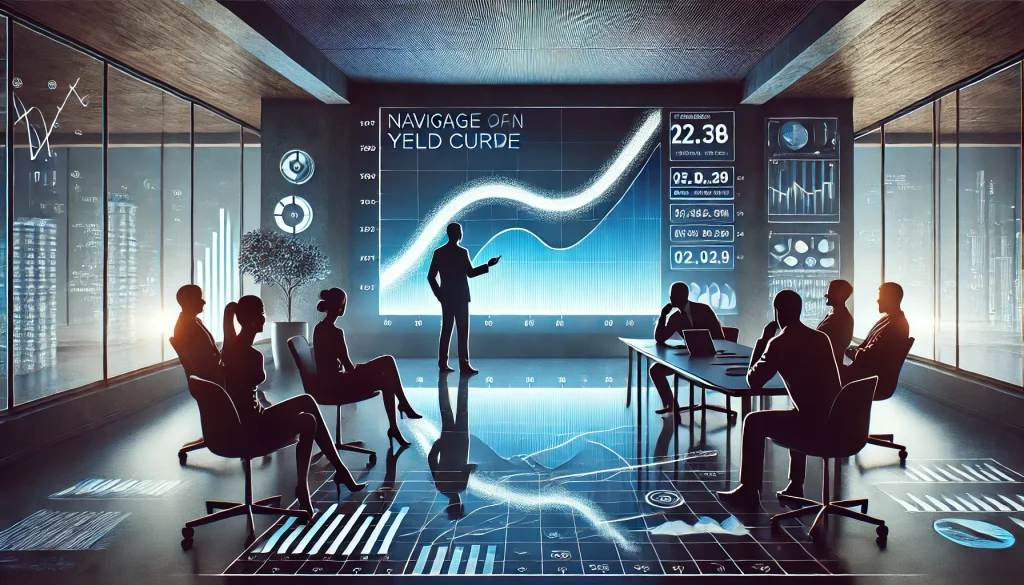 Financial advisor presenting strategies to navigate inverted yield curve impacts