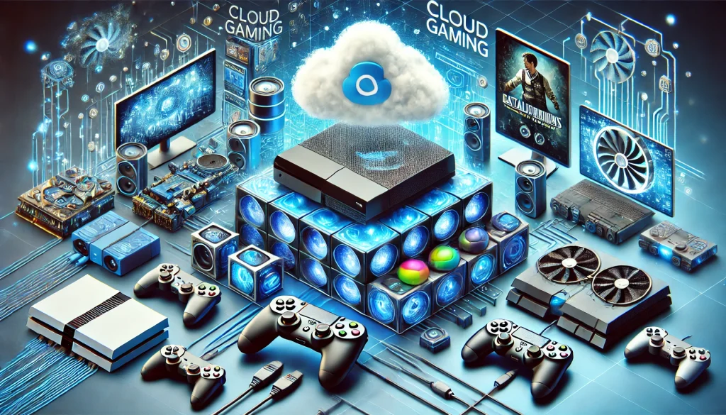 Collage picture of Cloud Gaming and Traditional Gaming