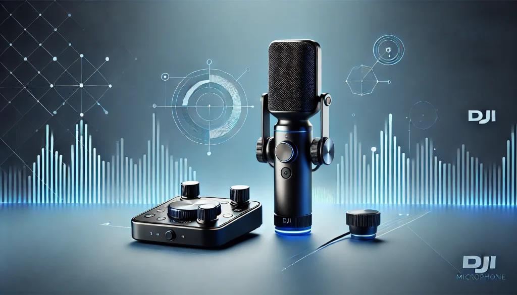 DJI wireless microphone with detailed features and sound quality highlights.