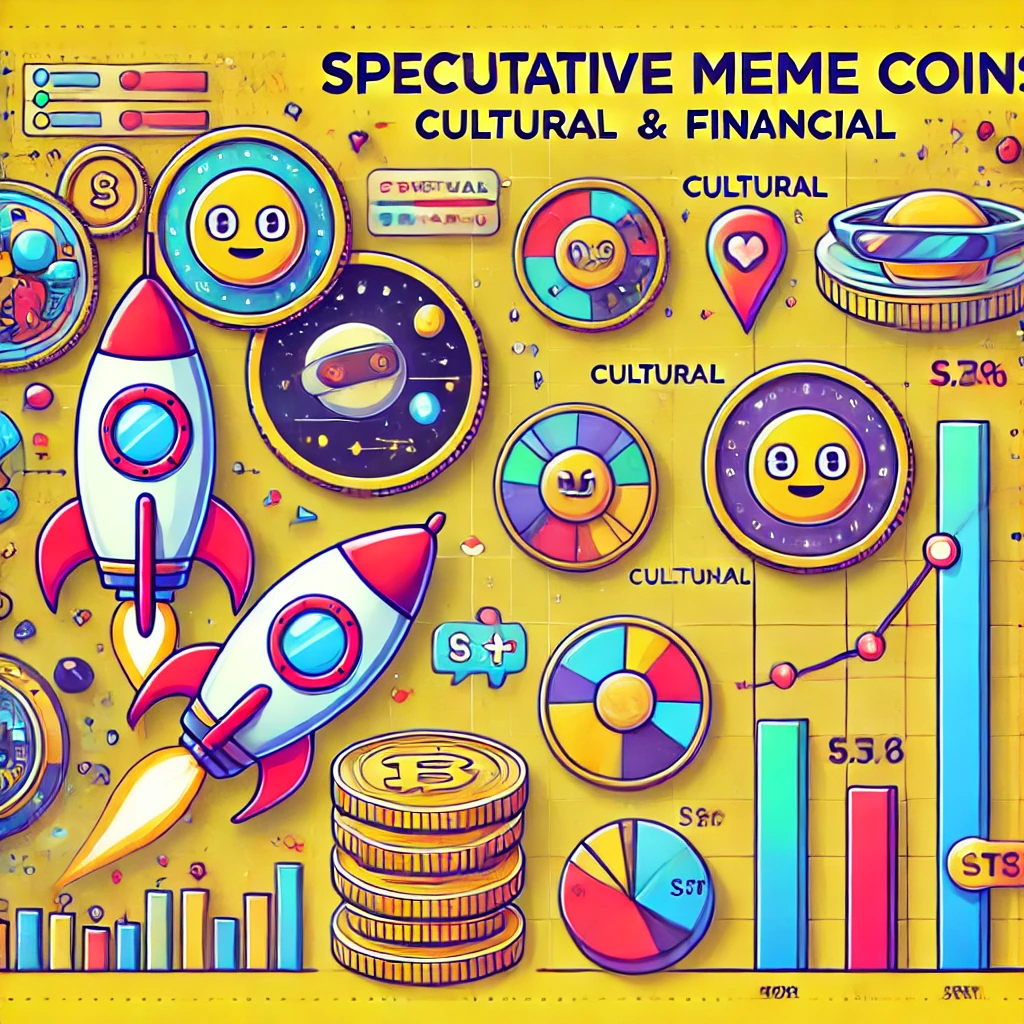 Speculative meme coins analyzed for cultural and financial impact