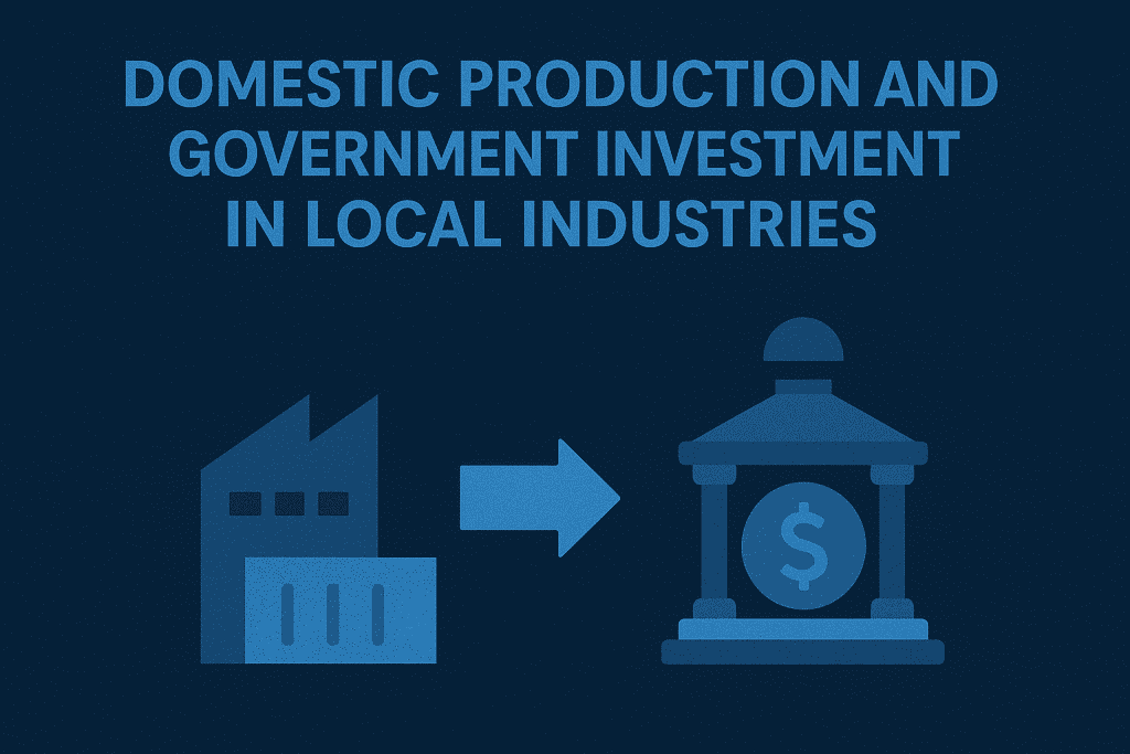 Domestic production and government investment in local industries.