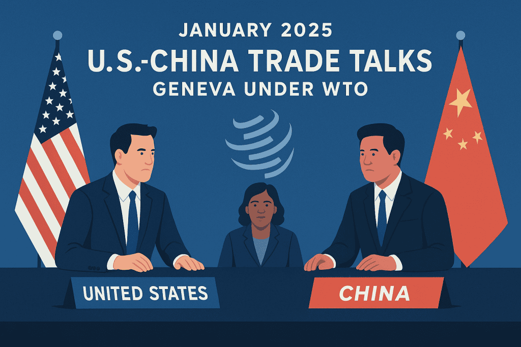 January 2025 U.S.-China trade talks held in Geneva under WTO