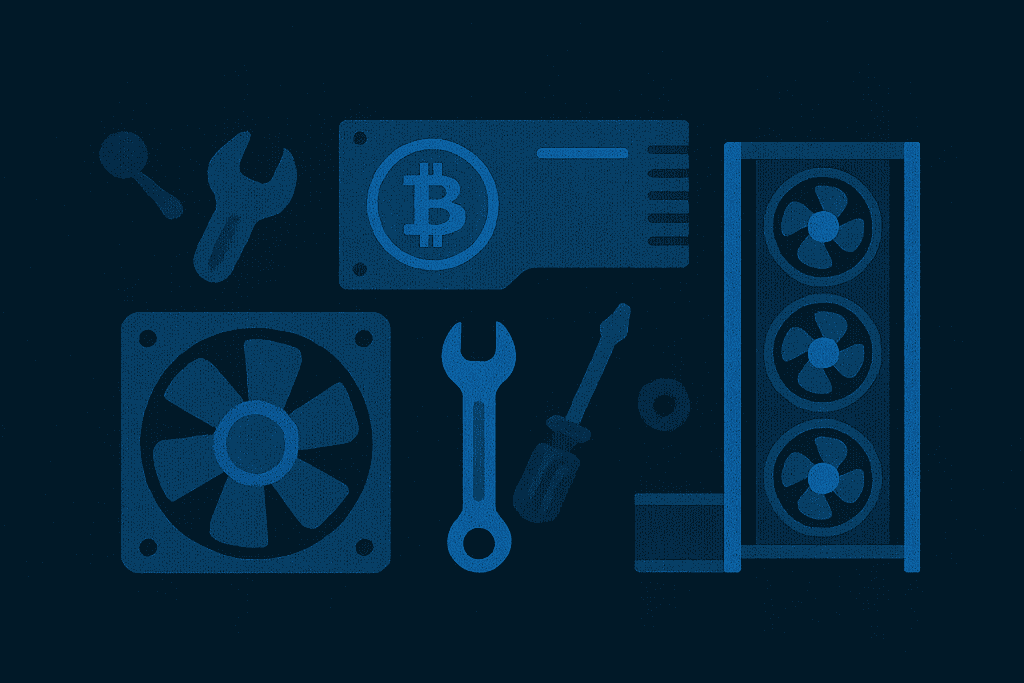 Tools and components for Crypto Mining Rig.