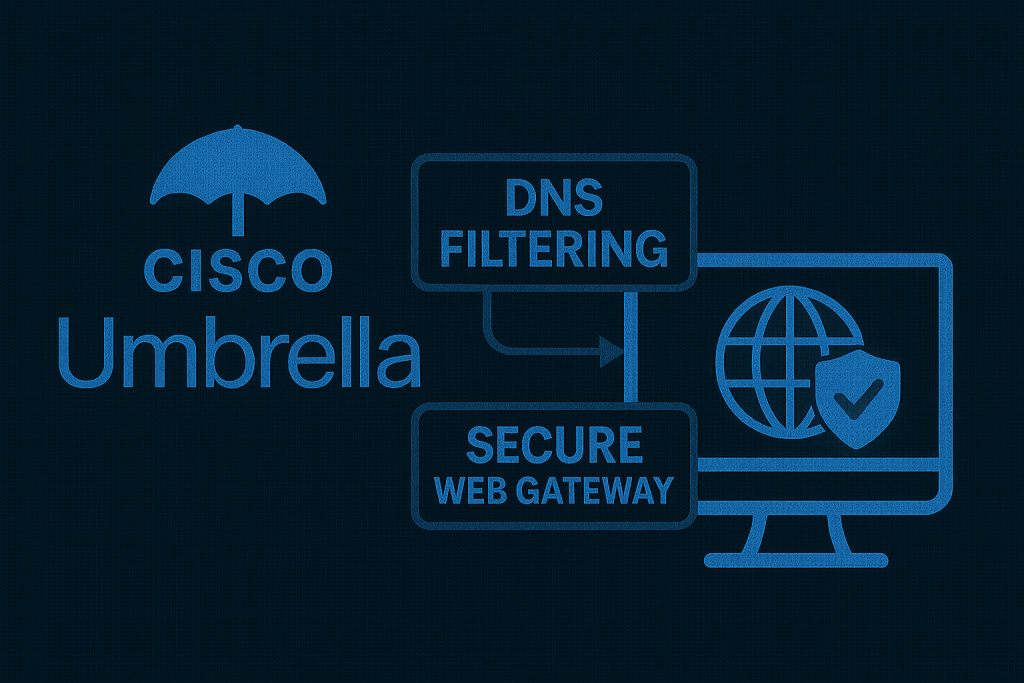 Cisco Umbrella’s DNS filtering and web gateway.