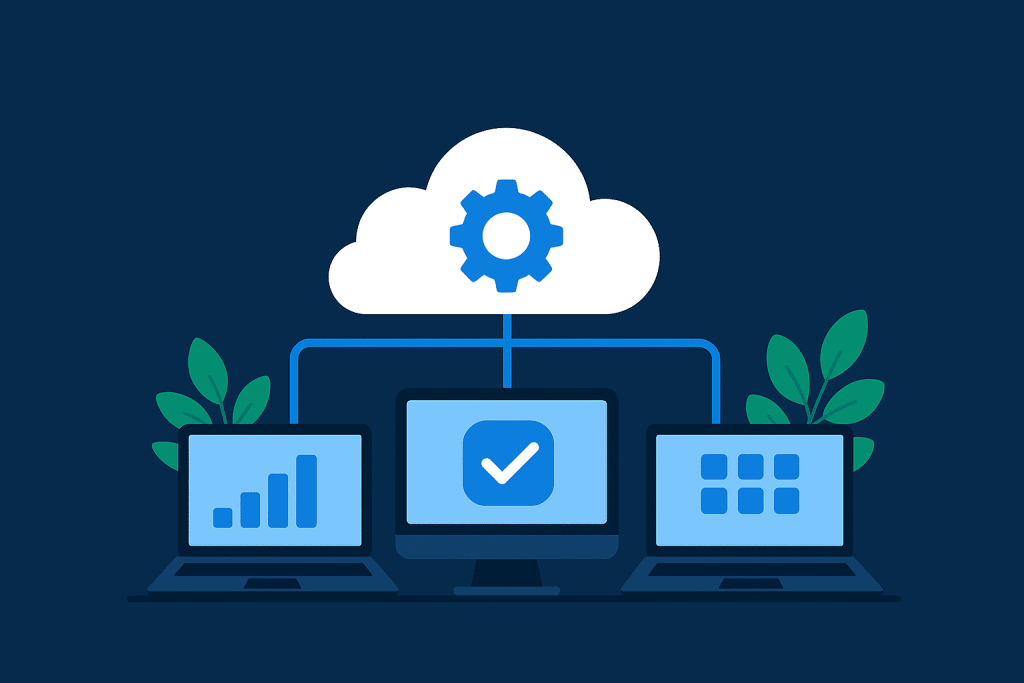 Cloud-based software hub offering solutions for modern businesses.