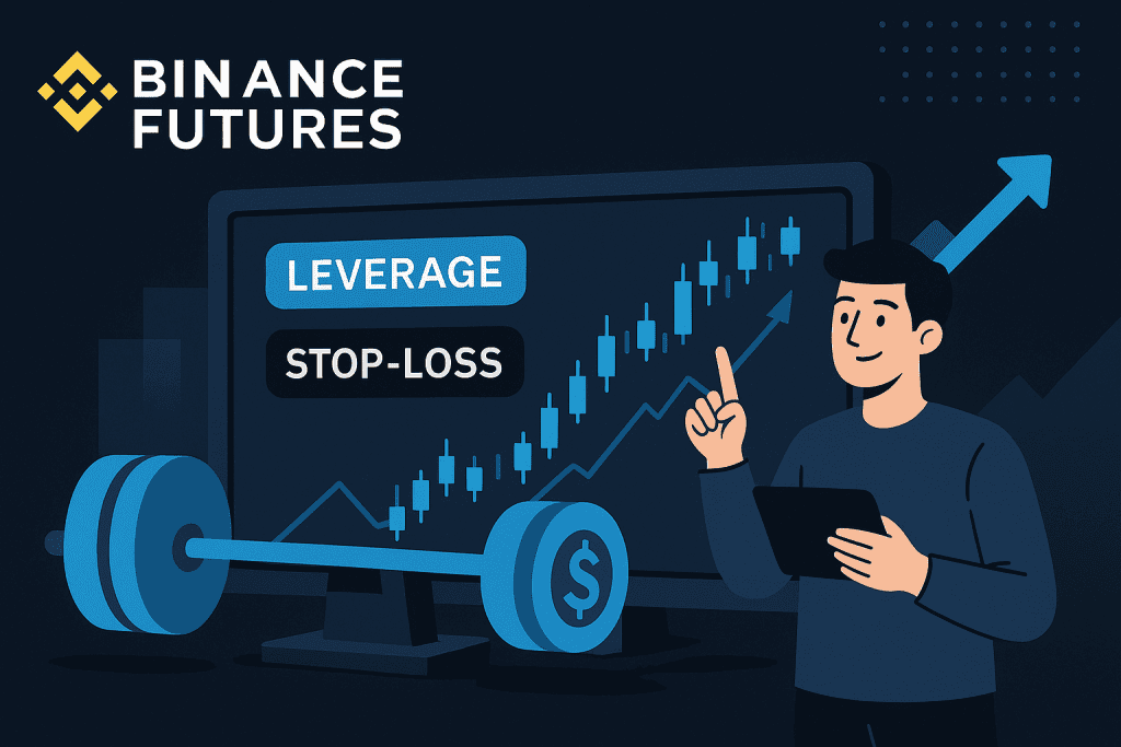 Binance Futures with leverage and stop-loss tools.