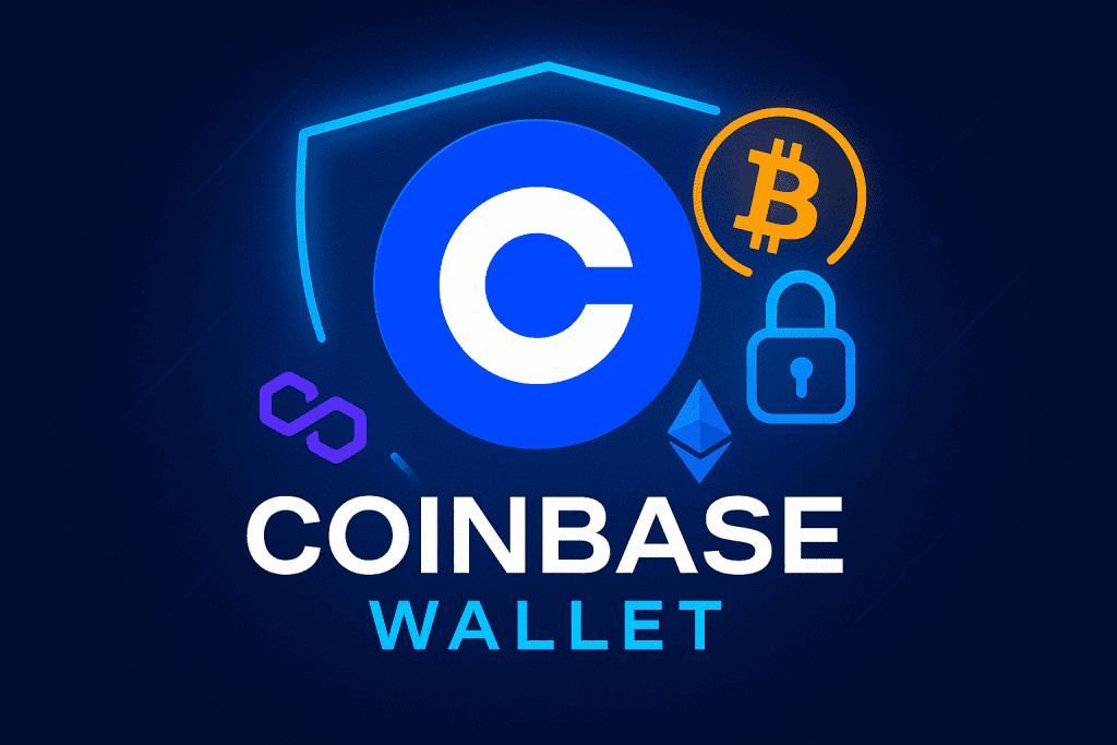 Coinbase Wallet logo representing cryptocurrency security and usability