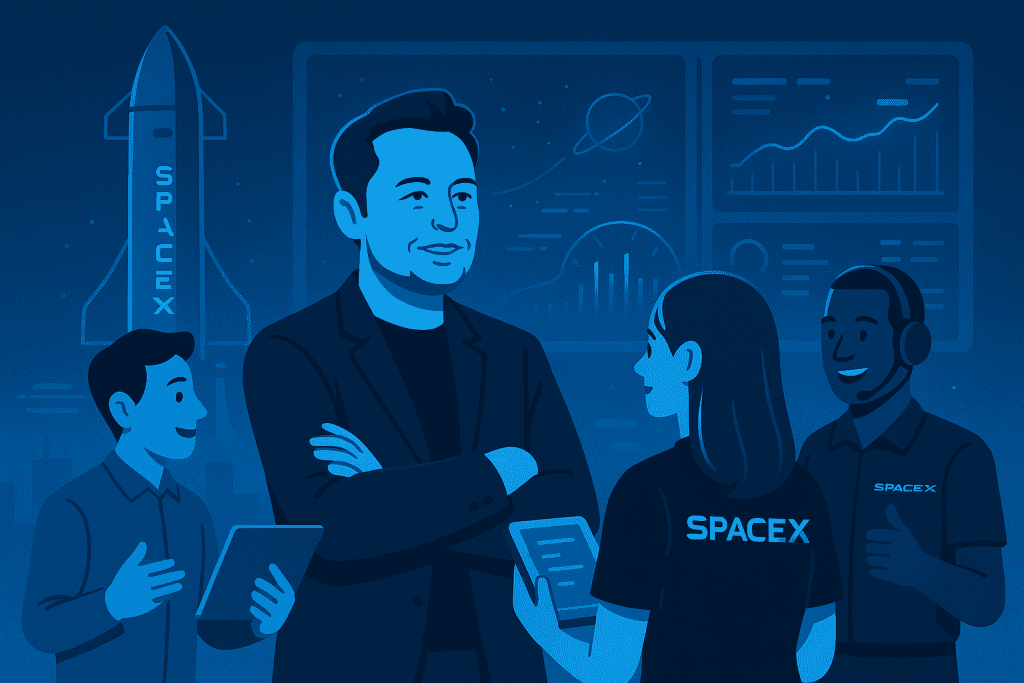Elon Musk and the people working in Space X.