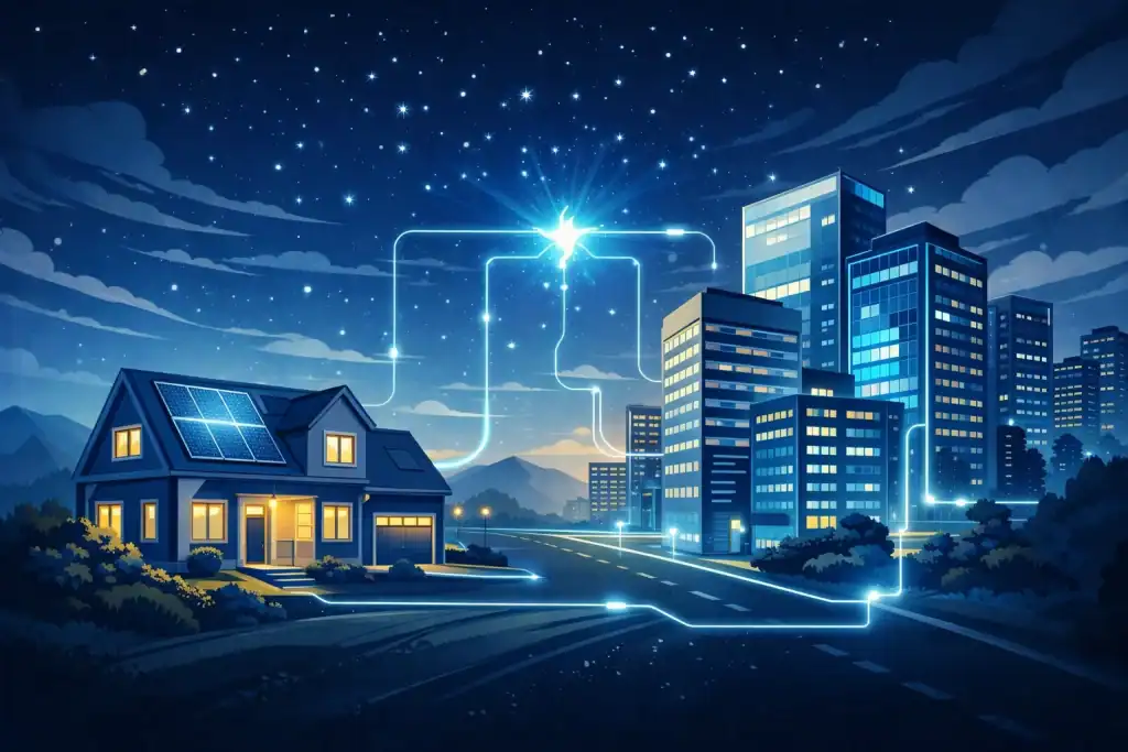 Residential and commercial buildings powered by clean electricity