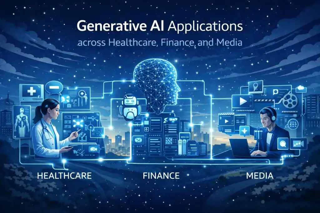Generative AI applications across healthcare, finance, and media