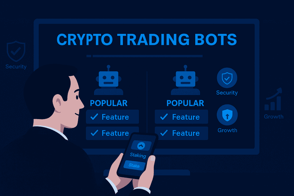 Side-by-side comparison of popular crypto trading bots with features highlighted.