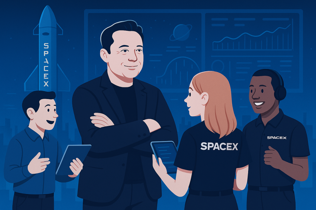 Elon Musk and the people working in Space X.