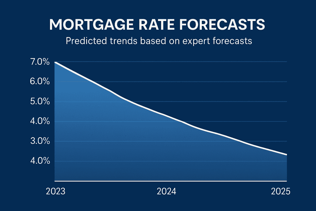 Graph displaying predicted mortgage rate trends based on expert forecasts.