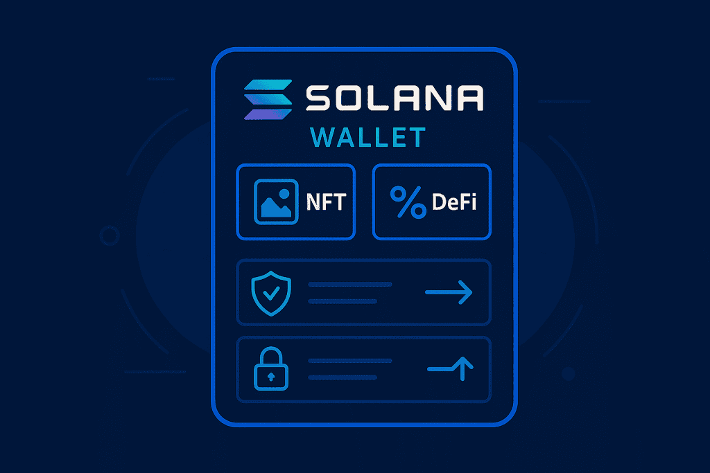 Solana Wallet interface showing secure NFT and DeFi transactions.