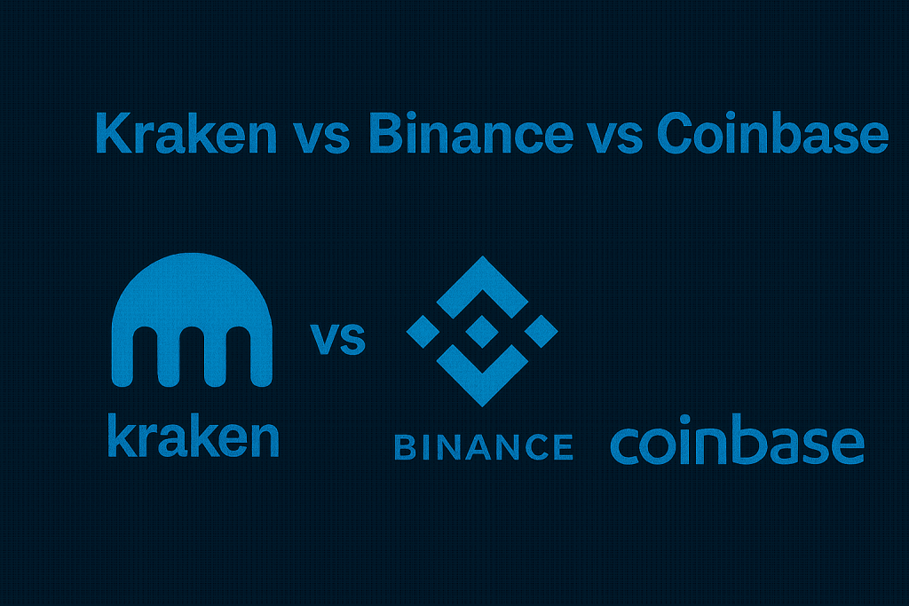 Kraken vs Binance vs Coinbase comparison table highlighting key differences.