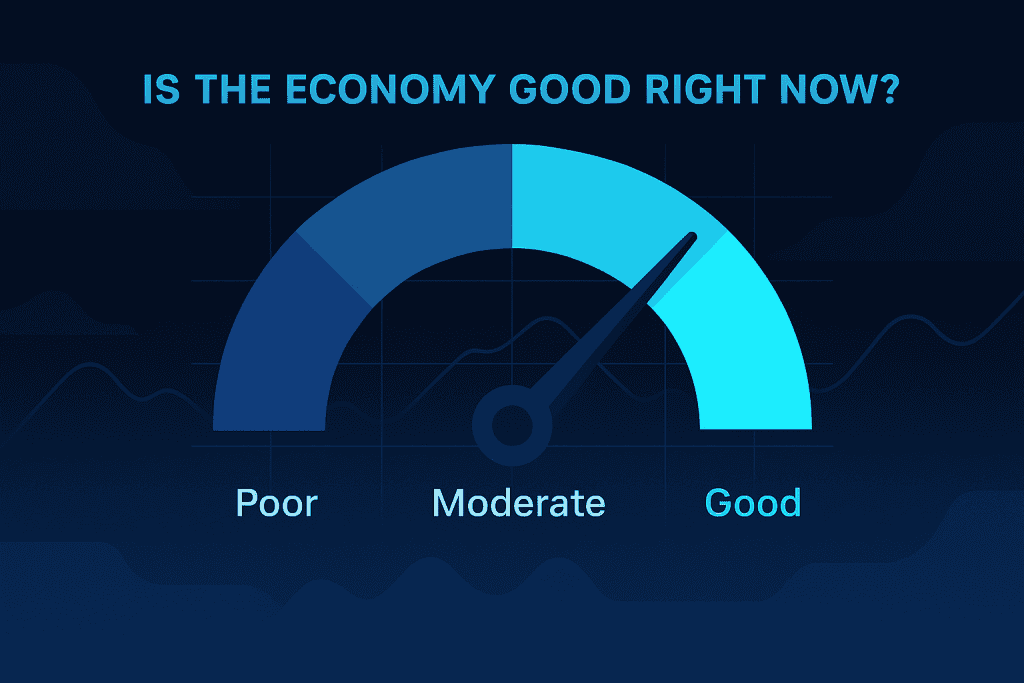 A chart indicating if the economy is good right now