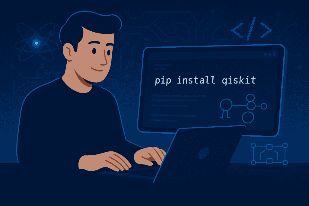 User installing Qiskit via command line for quantum programming.