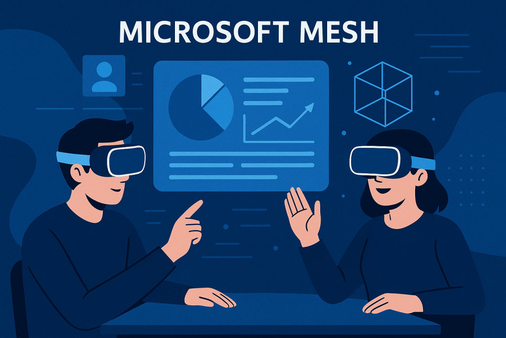 Microsoft Mesh immersive virtual reality collaboration
