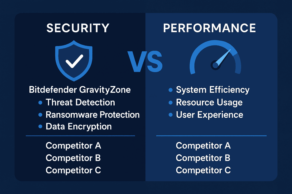 Bitdefender GravityZone vs competitors: security and performance comparison.