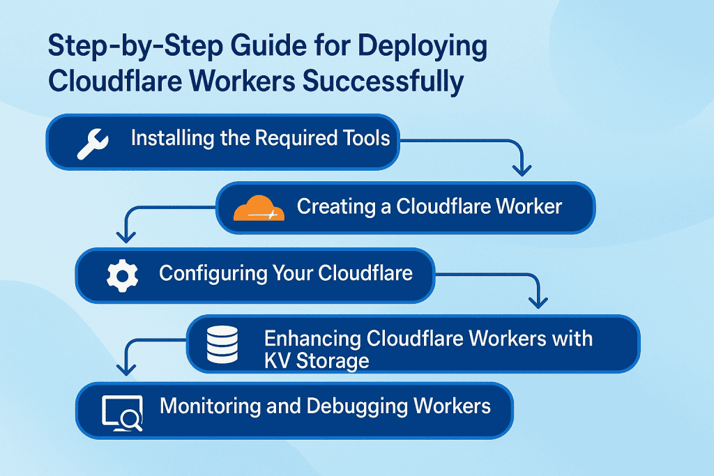 Step-by-step guide for deploying Cloudflare Workers successfully.