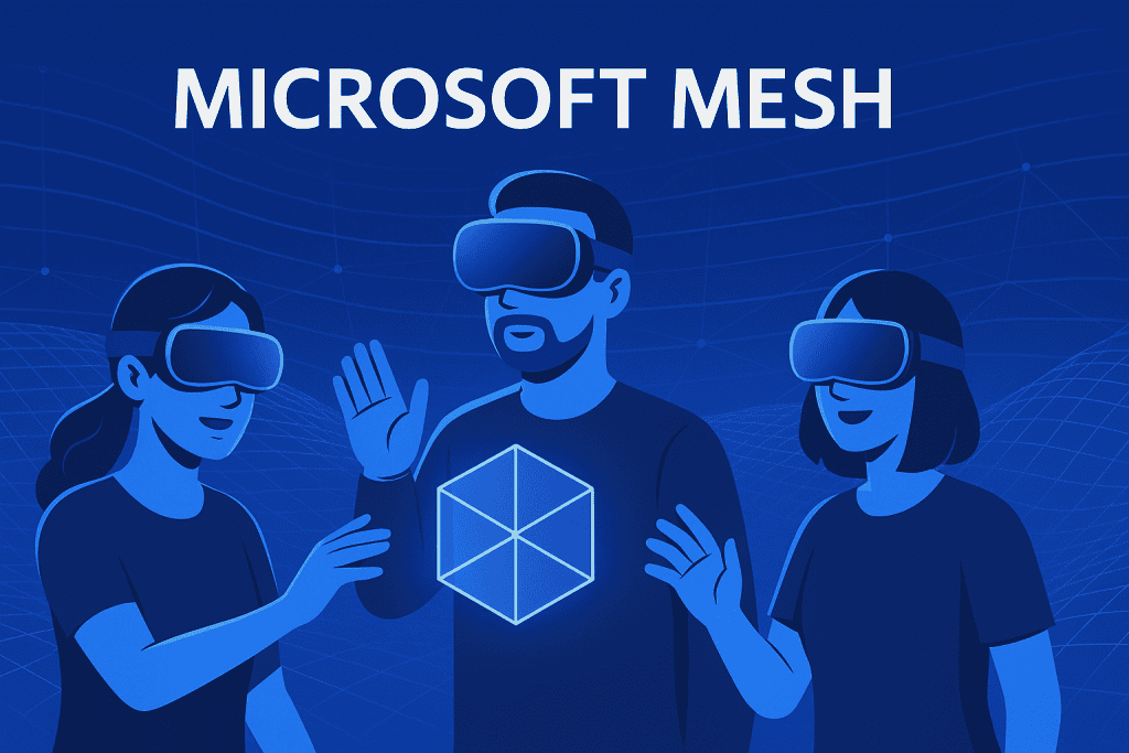 Microsoft Mesh immersive virtual reality collaboration
