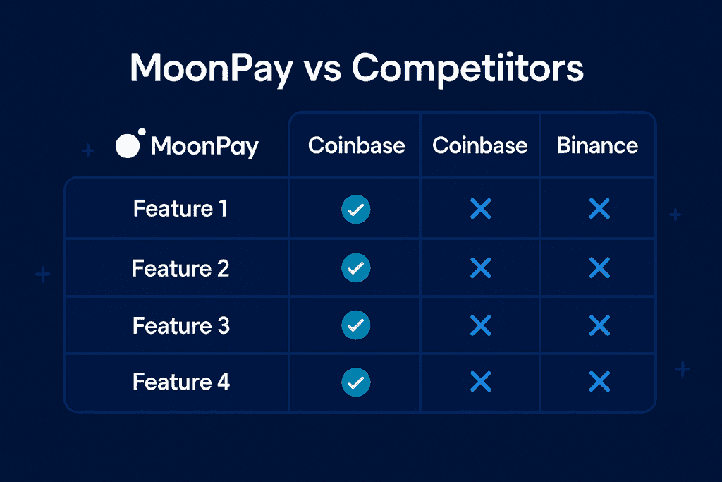 moonpay app vs competitors features comparison chart