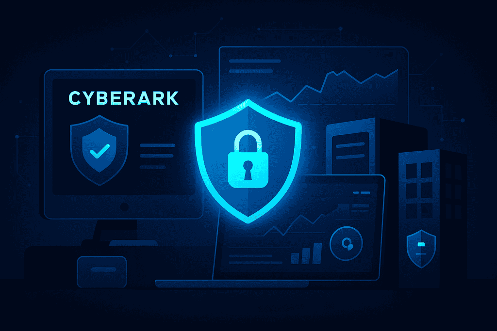 CyberArk security software protecting enterprise data.