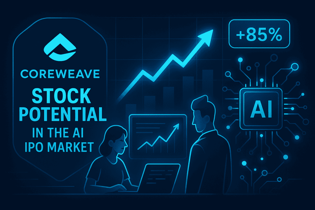 CoreWeave stock potential in the AI IPO market.