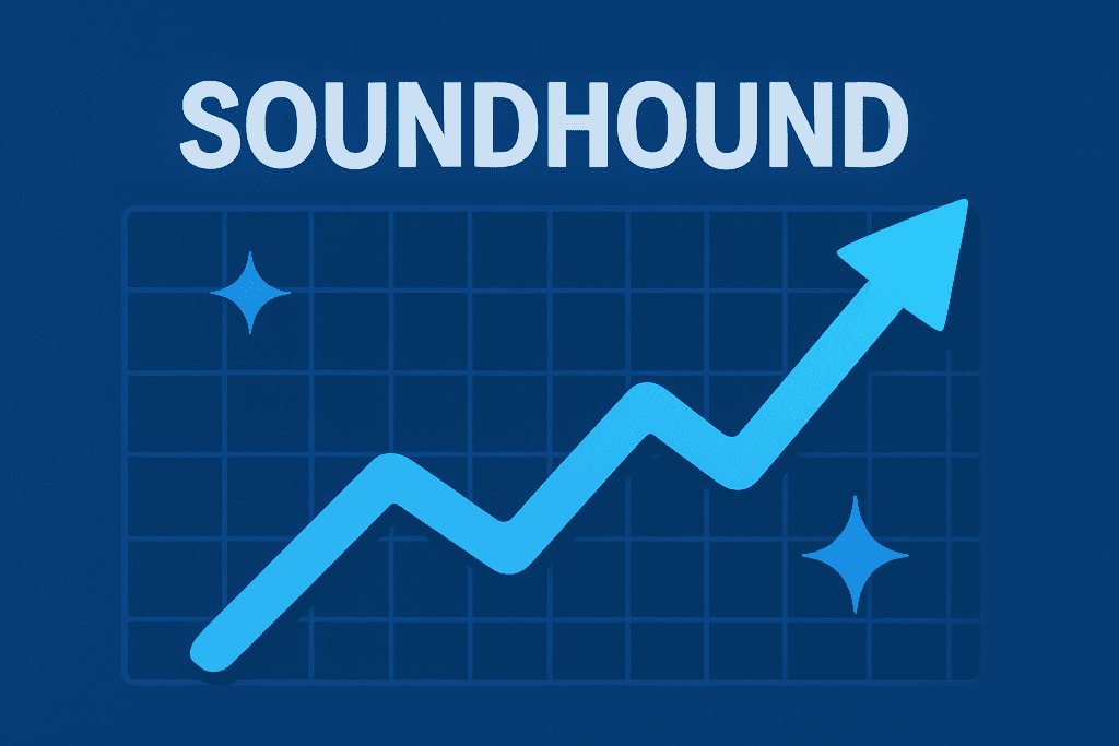Soundhound Stock Price chart moving upward excitement