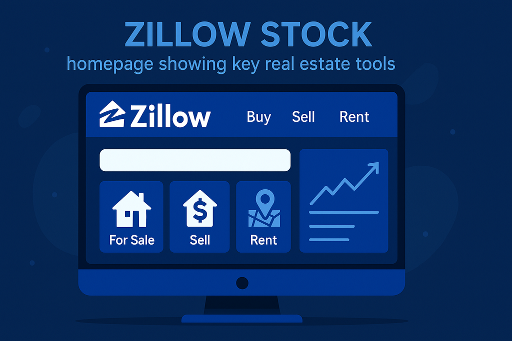 Zillow Stock homepage showing key real estate tools